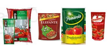 Anvisa encontrou pelo de roedor em lote de quatro marcas de extratos de tomate e uma marca de molho de tomate (Foto: Reprodução/ Makro/ Cargill/ Predilecta)