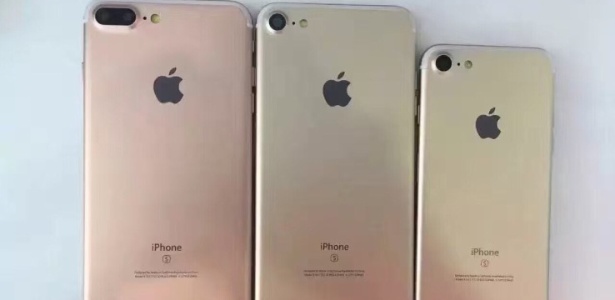 Foto vazada mostra parte traseira dos supostos novos modelos do iPhone: o 7, 7 Plus e 7 Pro